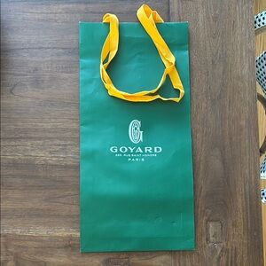 Goyard Green and Yellow Shopping Bag